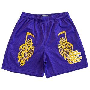 Eric Emanuel EE x Warren Lotos Shorts Purple Yellow
